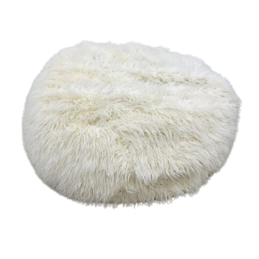 Bean Bag Chair - Faux Fur Cream