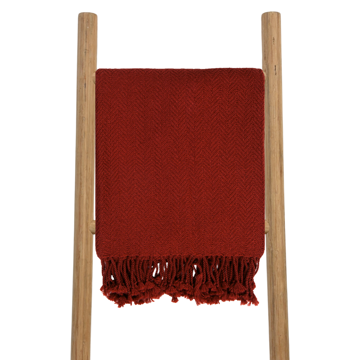 Red Herringbone Turner Throw