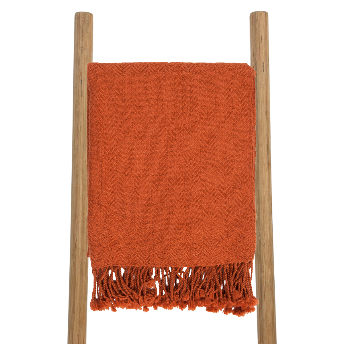 Orange Herringbone Turner Throw