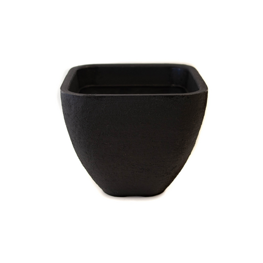 Large Square Black Pot