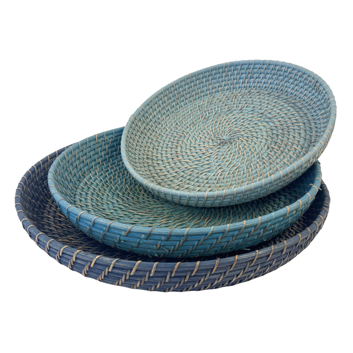 Woven Dark Blue Tray