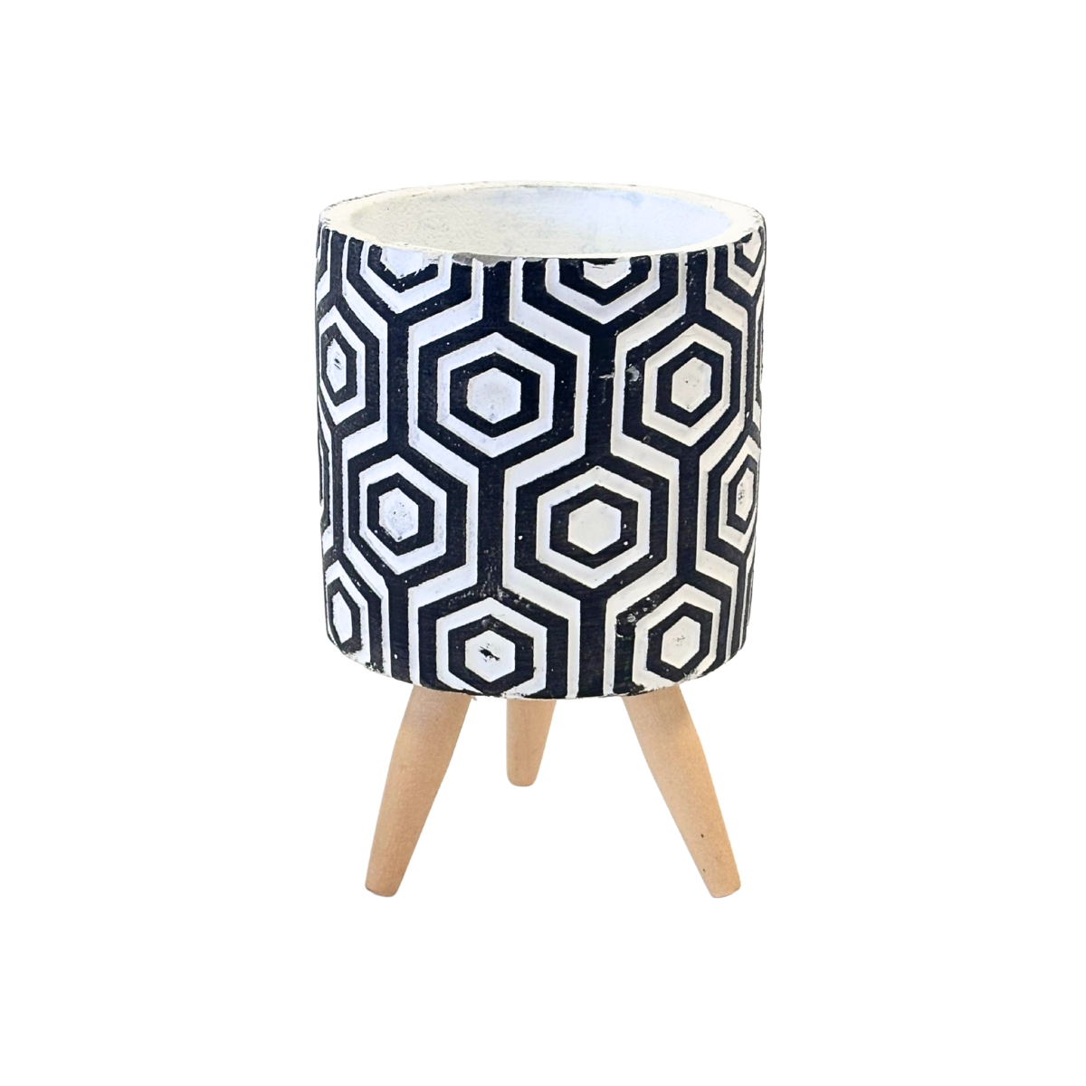 Mini Legs Black & White with Hexagon Pattern