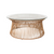 California Capri Woven Rattan Coffee Table with Tempered Glass Top