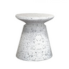 Terrazzo White Concrete Mineral Side Table