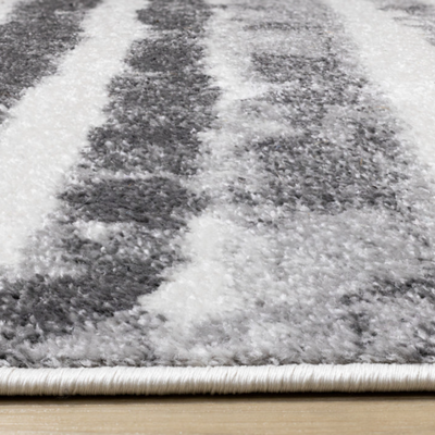 Cream & Grey Stripe Rug