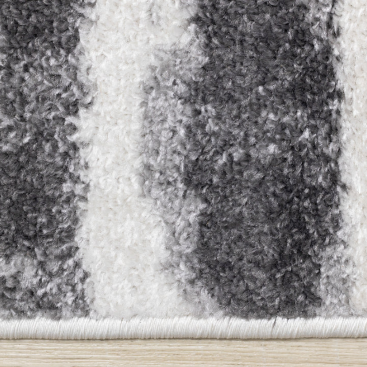 Cream & Grey Stripe Rug