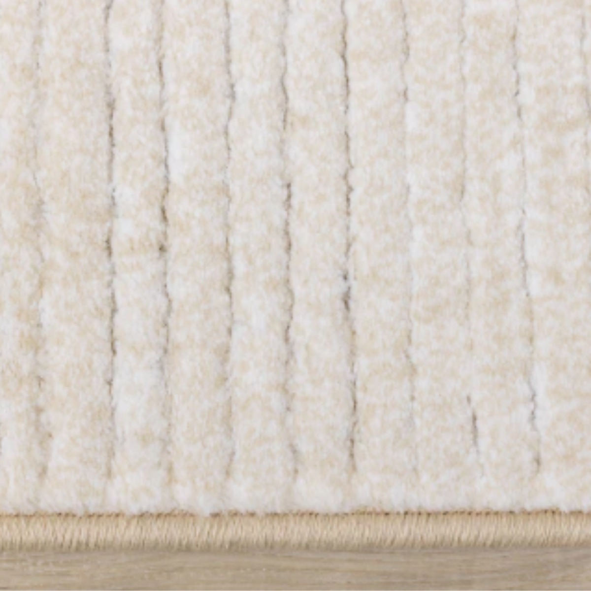 Ella White Rug w/Drop Stitch Design