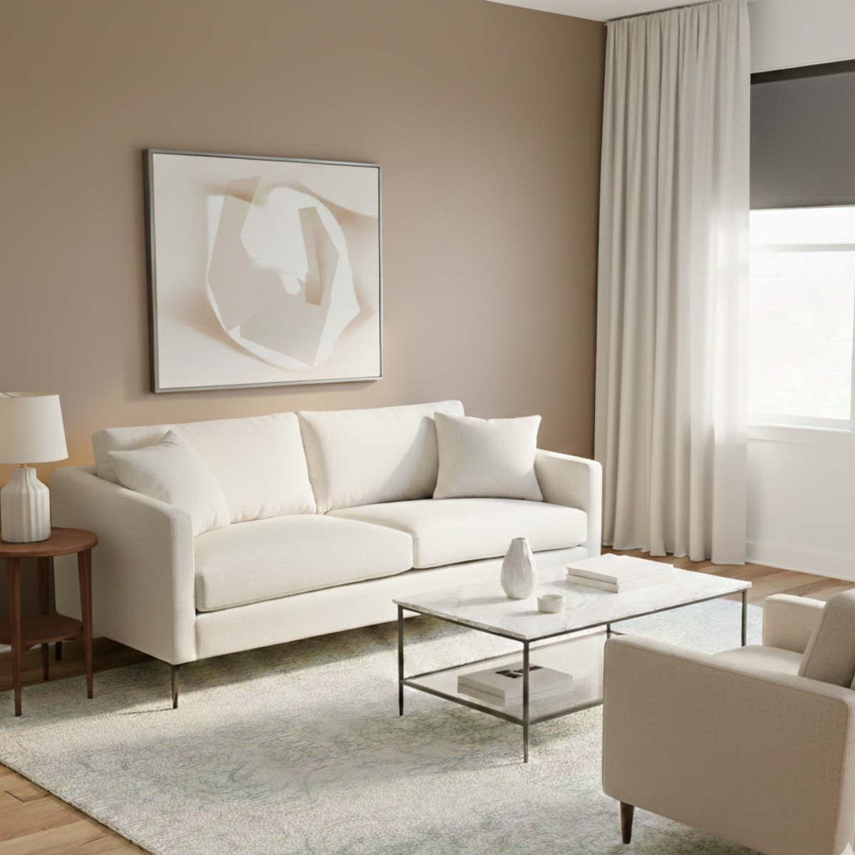 Academy Custom Whisper Light Grey Sofa