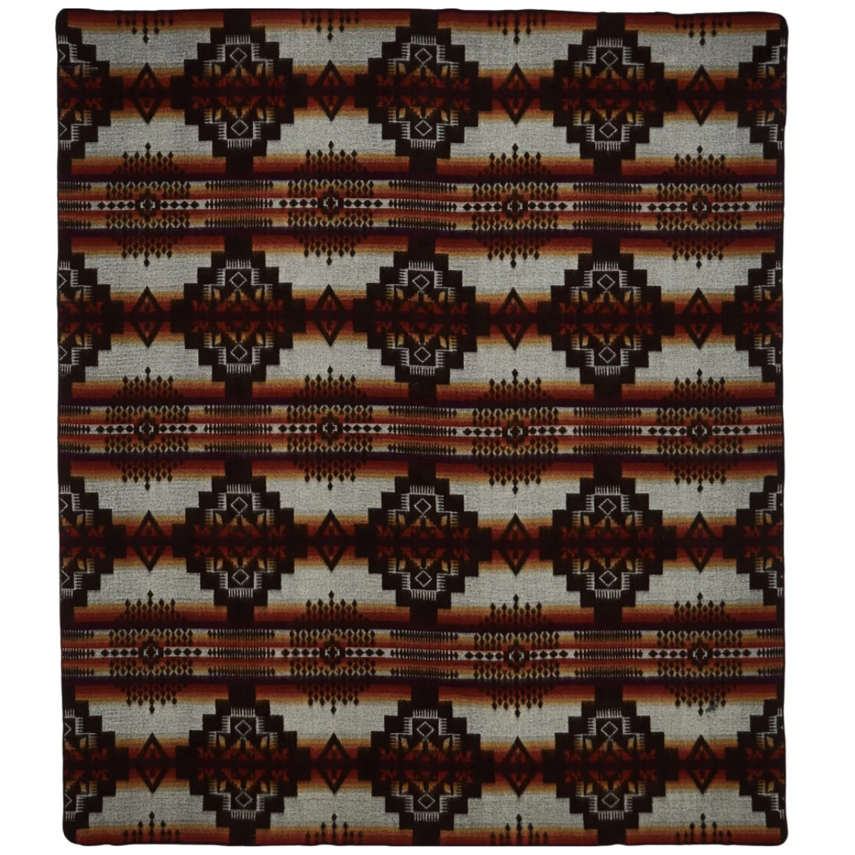 Reversible Queen Andes Campfire Ash Black & Orange Throw