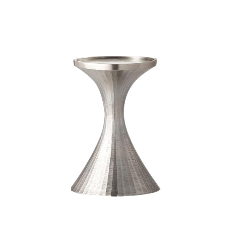 Small Pewter Hourglass Candle Holder