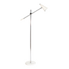 Floor Lamp - Matte White w/ Small Triangle Shade