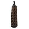 Small Brown & Black Squares Vase