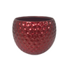 Red Dimpled Vase