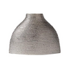 Small Chrome Tapered Vase w/ Hammered Texture