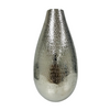 Silver Textured Drop-Shaped Vase