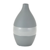 Grey Vase w/ White Stripe