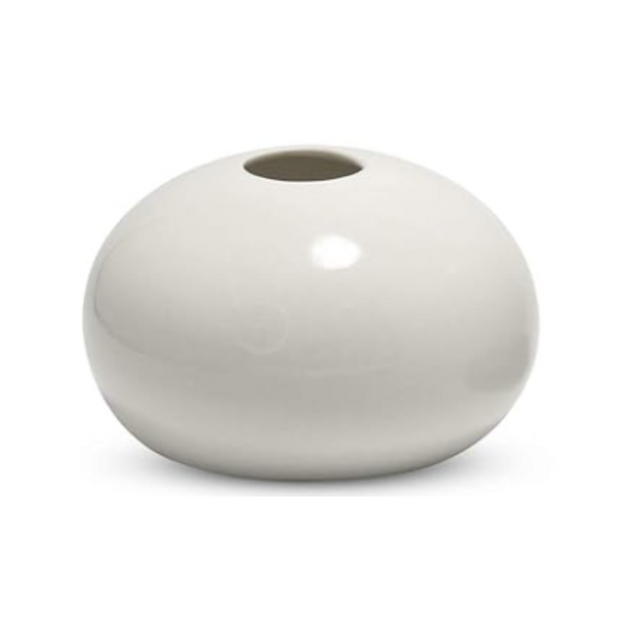 Large White Circle Vase