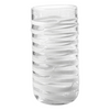 Large Glass Vase w/White Stripes