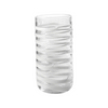 Medium Glass Vase with White Stripes