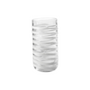 Small Glass Vase with White Stripes