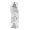 Matte White Crumpled Square Vase