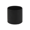 Matte Black Round Glass Cylinder Vase