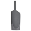 Large Grey Glossy Thin Neck Vase