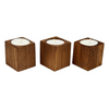 Candle Holder - Tall Square Oak