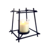 Black Hut Candle Holder