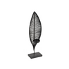 Small Black Leaf Cutout Candle Holder