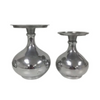 Silver Bulbous Candle Holder Various Sizes