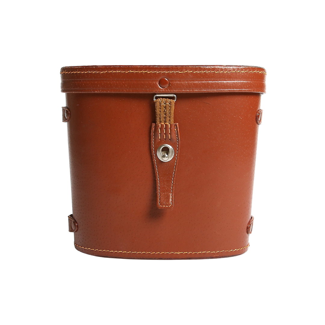 Binoculars Brown Leather Vintage Case