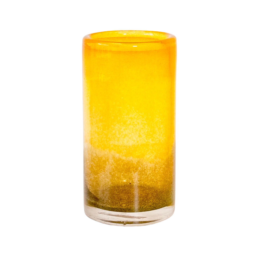 Yellow Glass Cylinder Vase