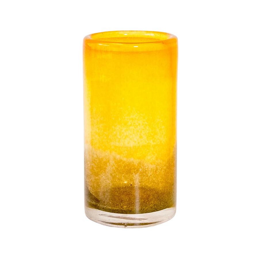 Yellow Glass Cylinder Vase