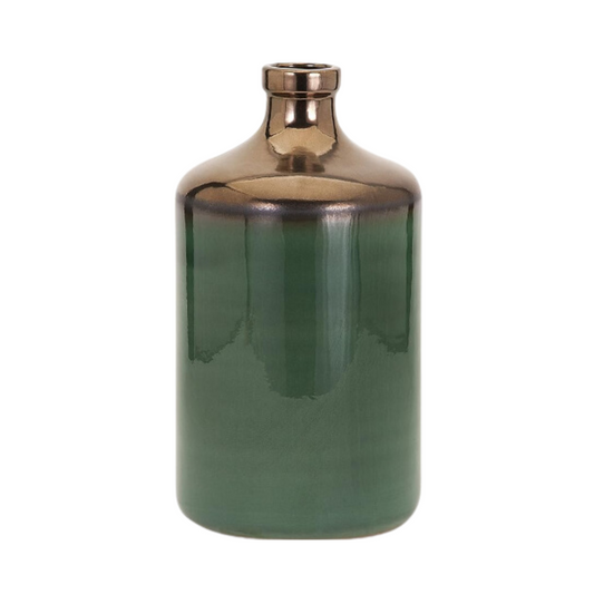 Medium Green & Bronze Vase