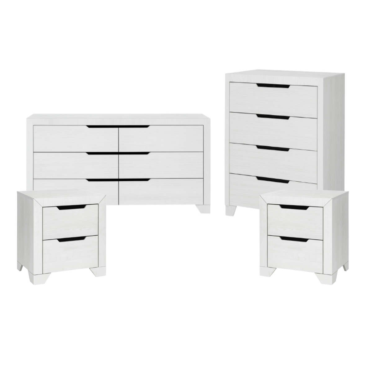 White Finish 4-piece Set