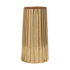 Large Gold Tapered Ribbed Vase