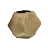 Small Gold Grid Texture Geometric Vase