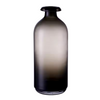 Large Black Glass Cylinder w/Small Neck