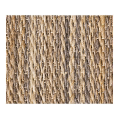 Natural and Grey Woven Rug w/ Fringe