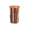 Small Aluminum Bark Cylinder Copper Vase