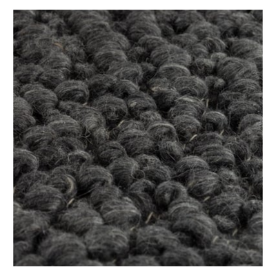 Dark Grey Thick Weave Rug