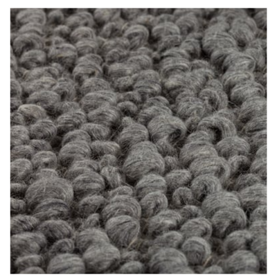 Chunky Medium Grey Weave Rug