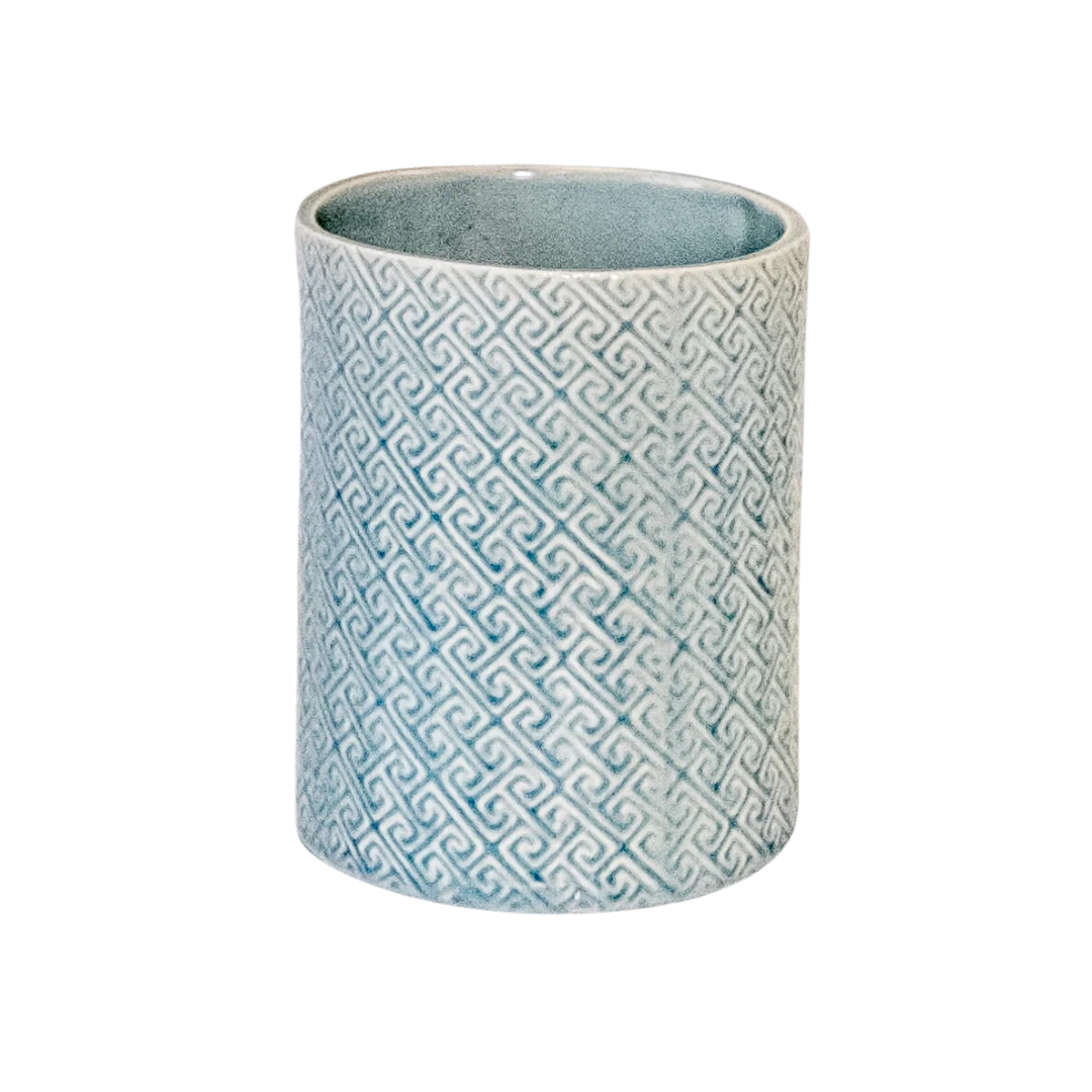 Small Light Blue Athena Cylinder Vase