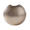 Gold Hammered Pinched Round Vase