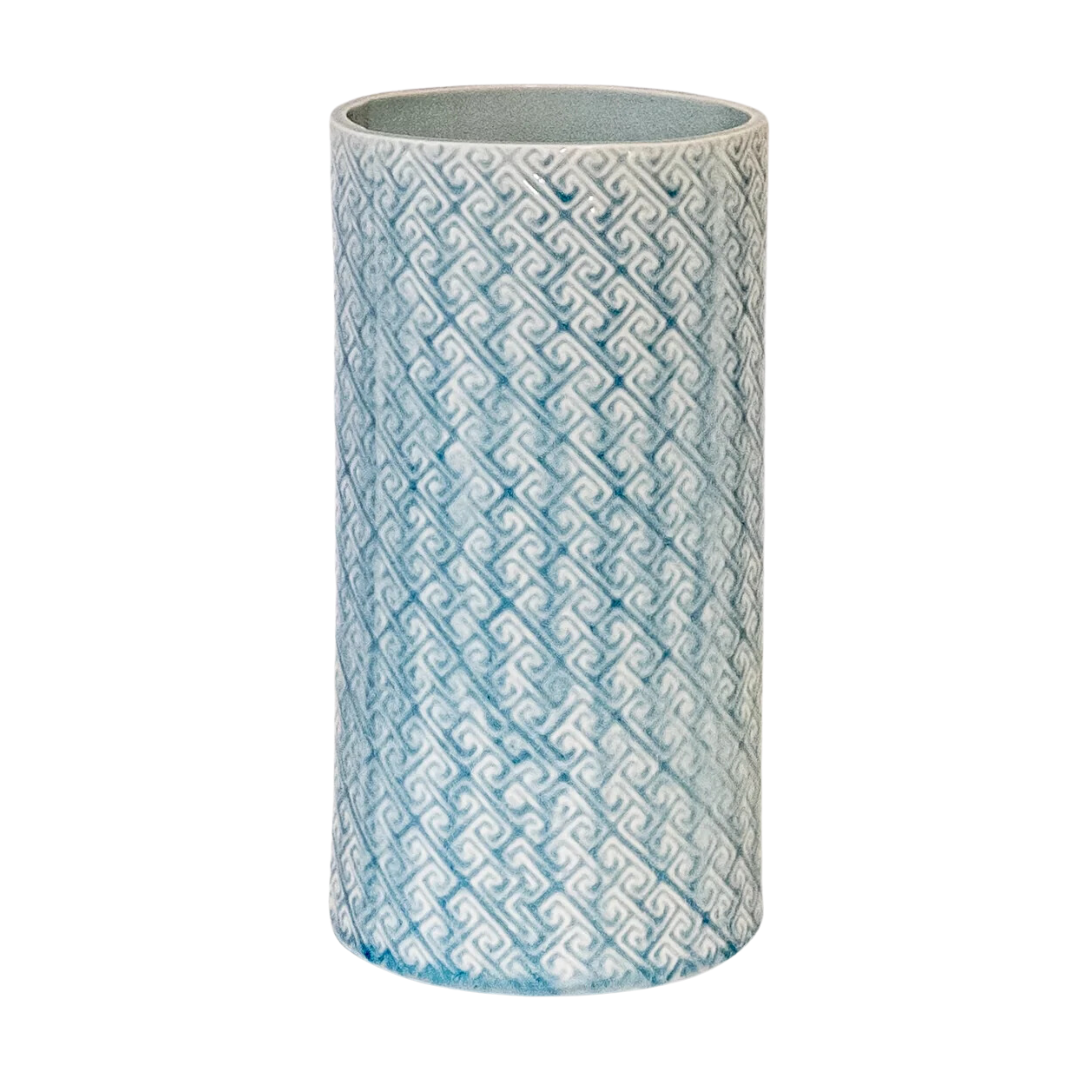 Large Light Blue Athena Cylinder Vase