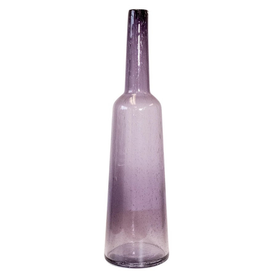 Medium Purple Tower Glass Vase