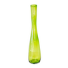 Slight Hourglass Green Glass Vase