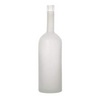 White Frosted Glass Bottle Vase