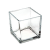 Simple Clear Glass Square Cube Vase